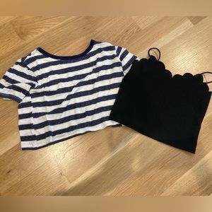 2 basic crop tops